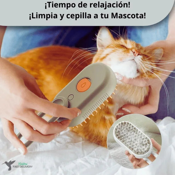 Cepillo Para Mascotas A Vapor Recargable
