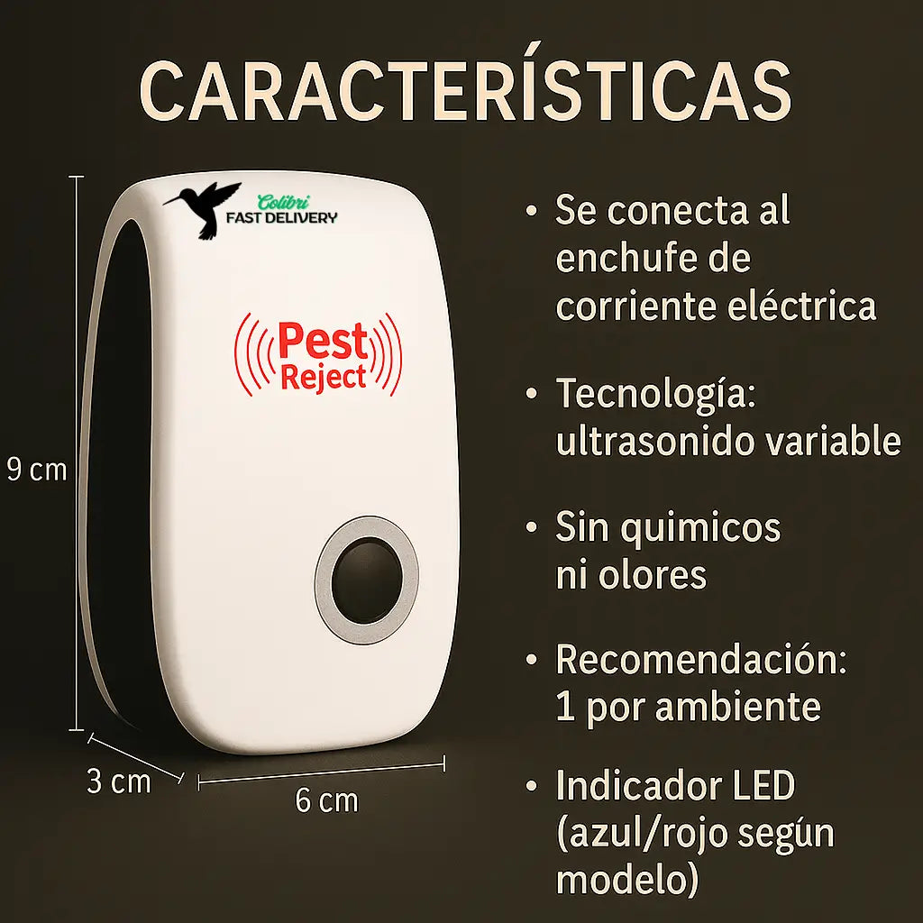 REPELENTE ELECTRICO ULTRASONIDO°PEST REJECT