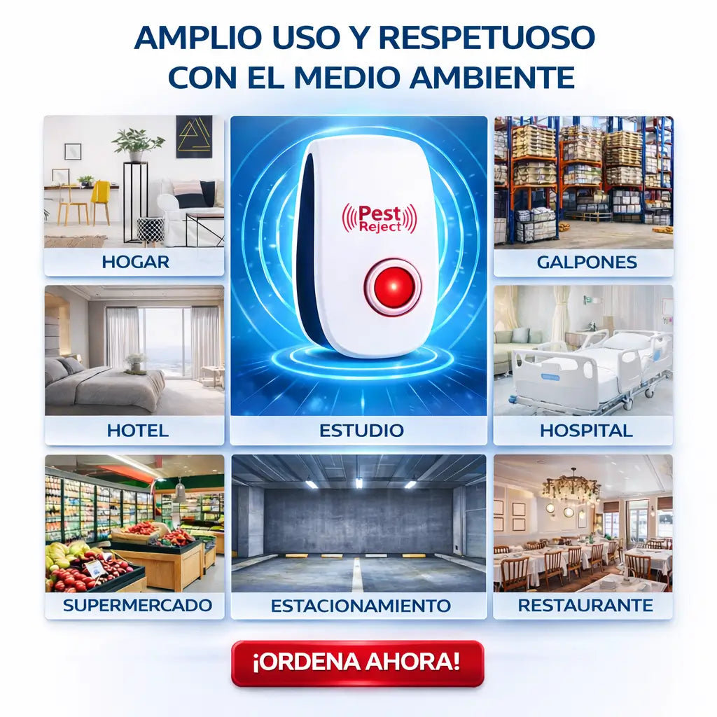 REPELENTE ELECTRICO ULTRASONIDO°PEST REJECT