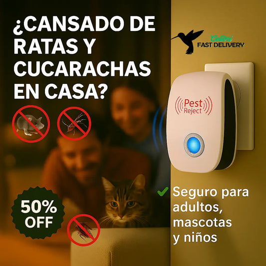 REPELENTE ELECTRICO ULTRASONIDO°PEST REJECT