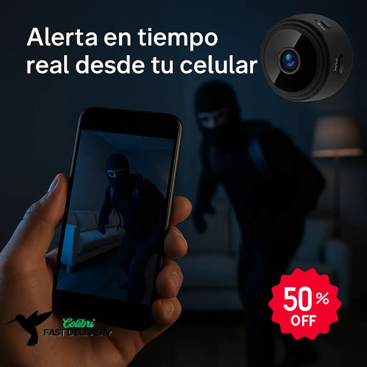 HogarWatch™ | Mini Cámara WiFi 1080p con Alerta de Movimiento