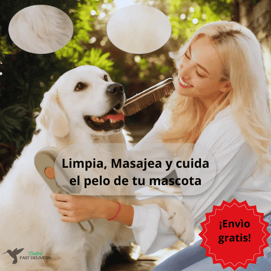 Cepillo Para Mascotas A Vapor Recargable